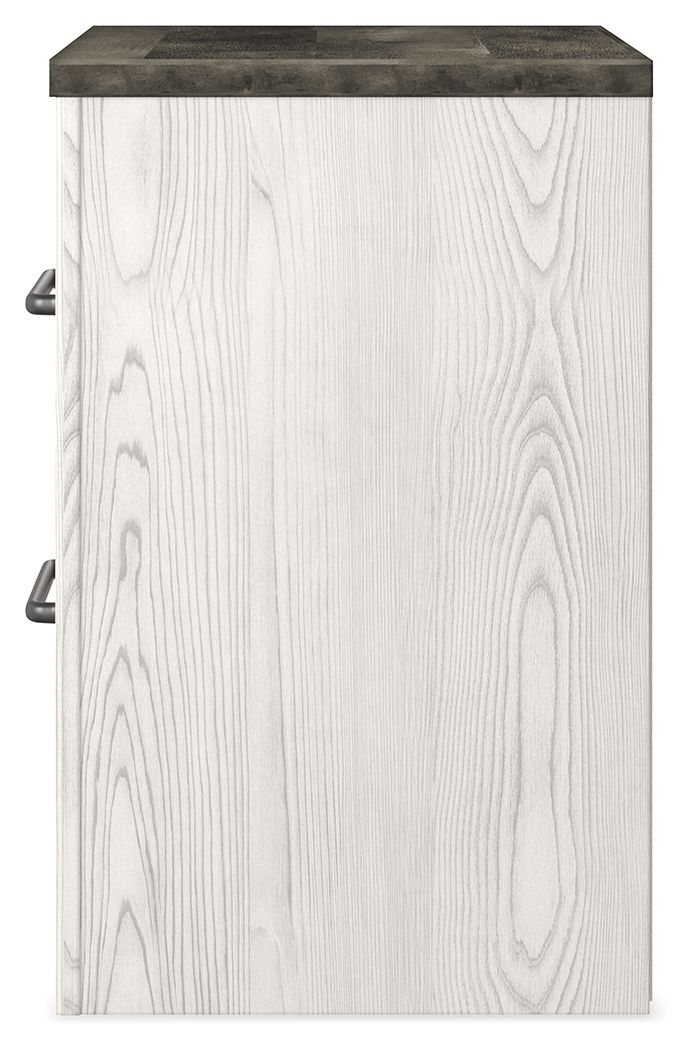 Gerridan - Two Drawer Night Stand - White / Gray
