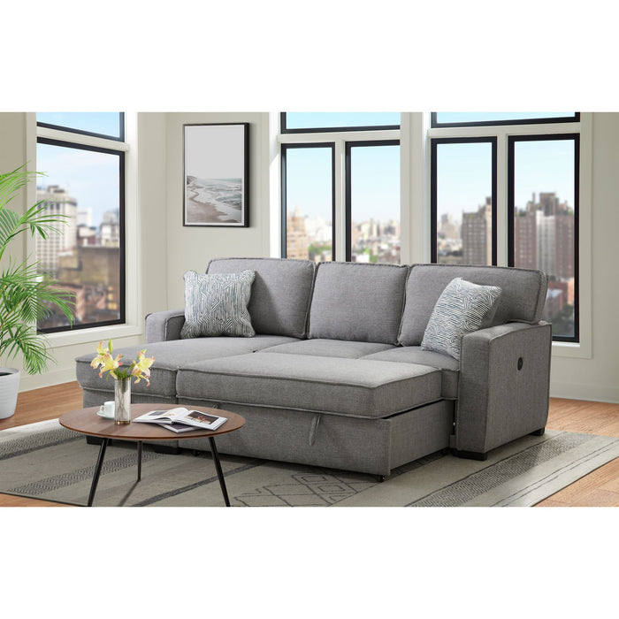 Caracas - Sectional Sleeper Chofa With Pull Bed, Drop Table & USB