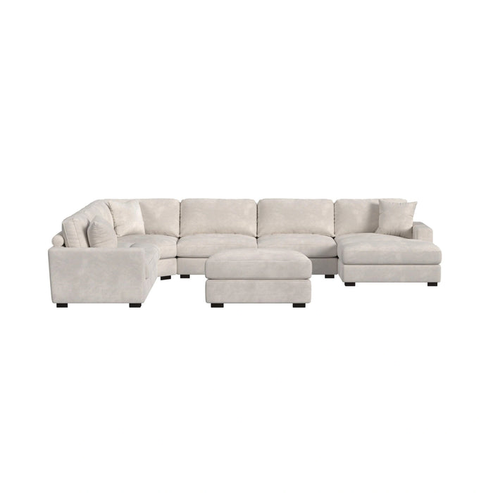 Arizona Modular Sectional Set with RHF Chaise in Steno Beige