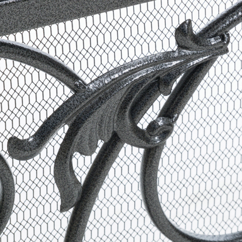 Darcie - Wrought Fireplace Screen, Ornate Design