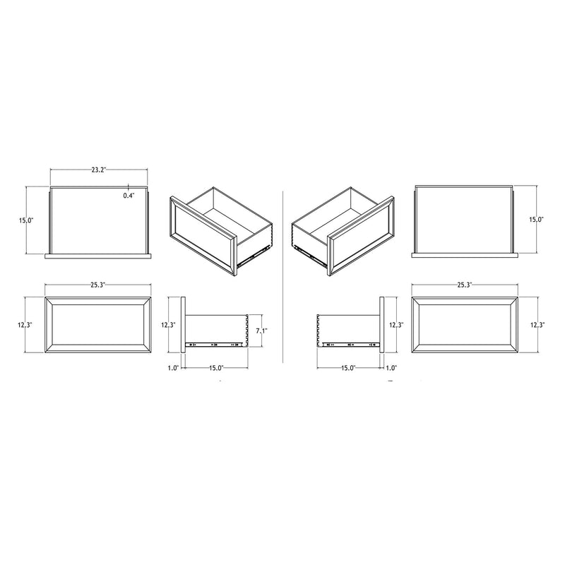 Melissa - 5 Piece Storage Bedroom Set With Padded Headboard
