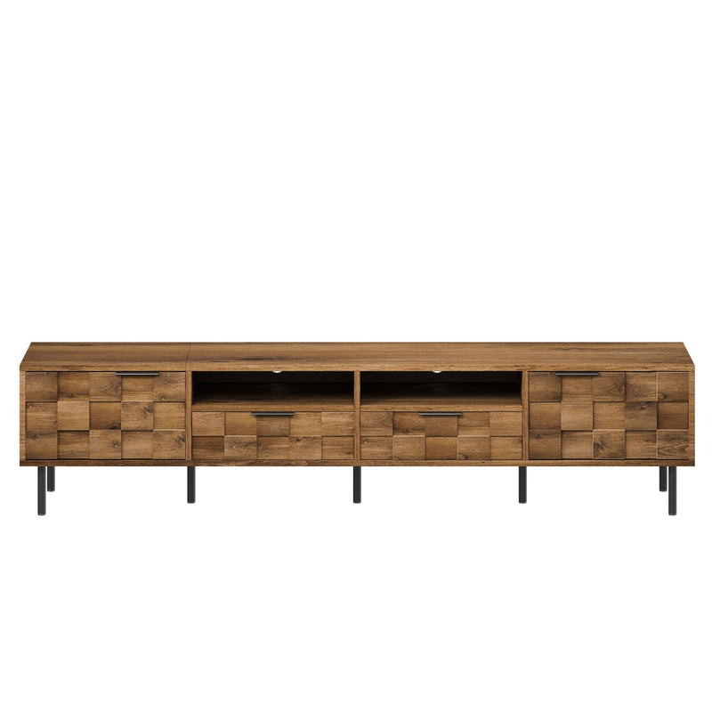 TV Stand With 2 Drawers, Media Console Table, Storage Cabinet With Cable Management