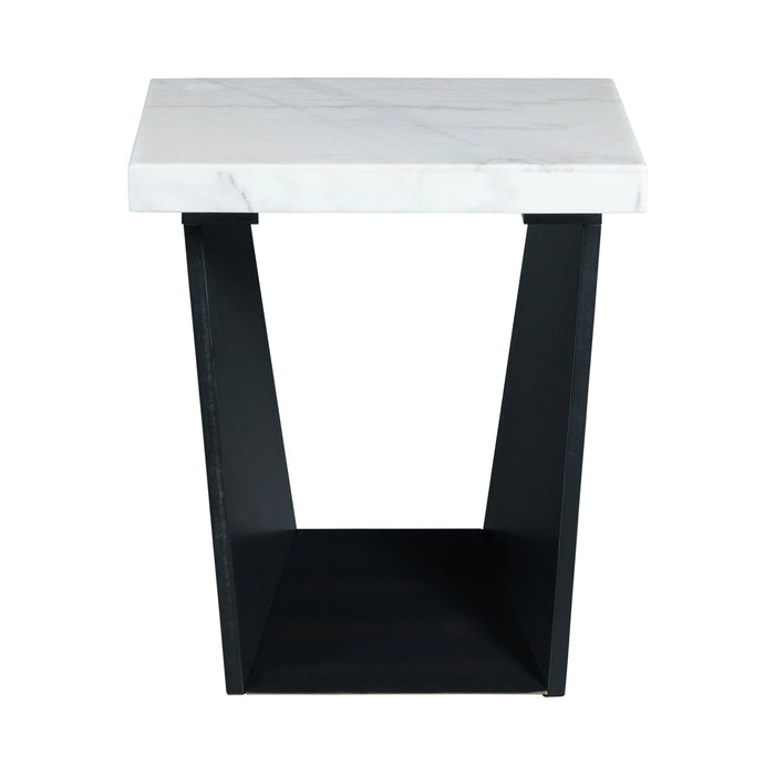 Beckley End Table Complete in Marble Top