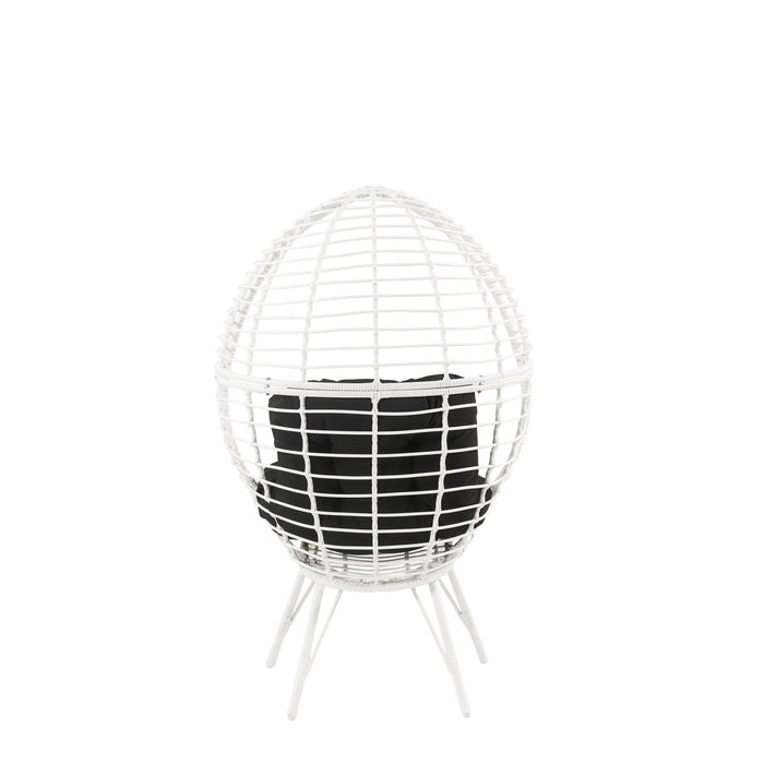 Galzed - Patio Lounge Chair - Black / White