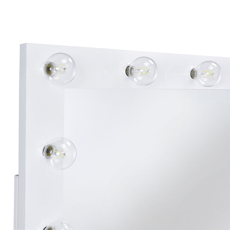Amia - Complete Vanity With Lightbulbs - Glossy White