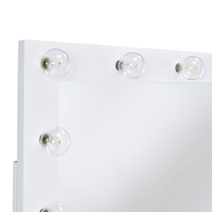 Amia - Complete Vanity With Lightbulbs - Glossy White