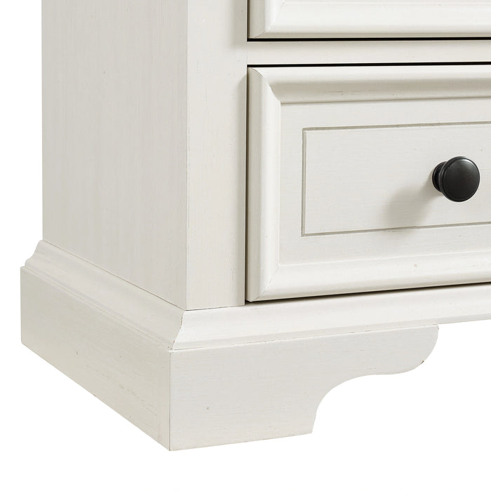 Eastwood Youth 5-Drawer Chest in Brown and Off-White