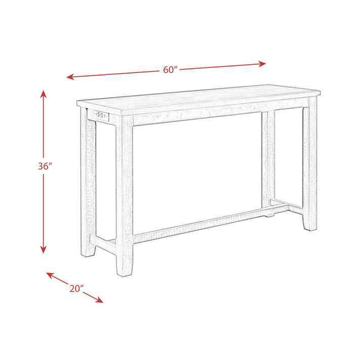Stone Occasional Bar Table Single Pack Gray Finish (Table + Three Stools)