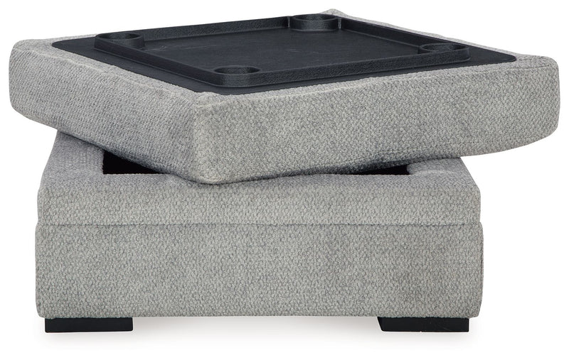 Casselbury - Ottoman With Storage - Cement
