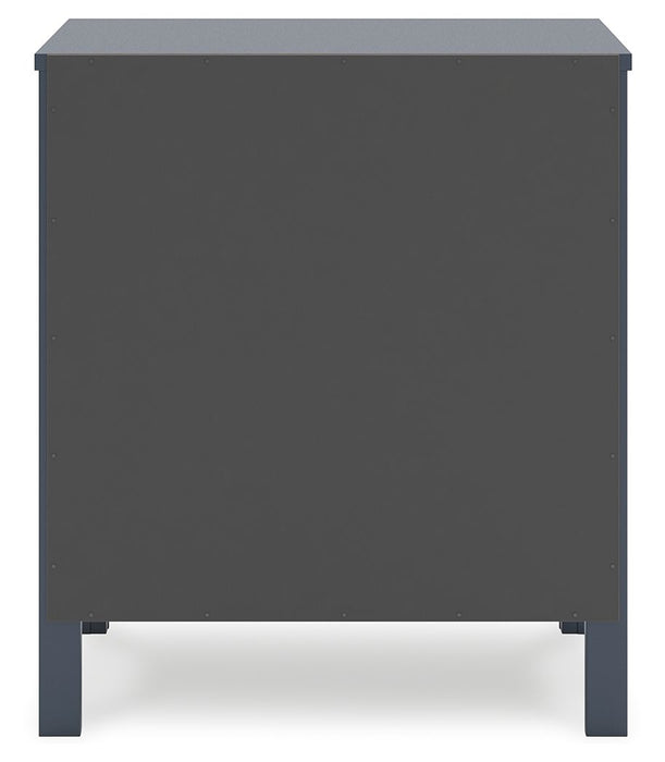 Simmenfort - Two Drawer Night Stand - Navy Blue