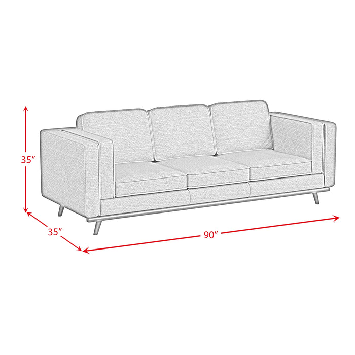 Venus Sofa with Cherry Finished Wooden Front