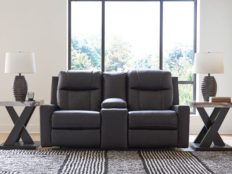 Mackmenville - Double Reclining Loveseat With Console