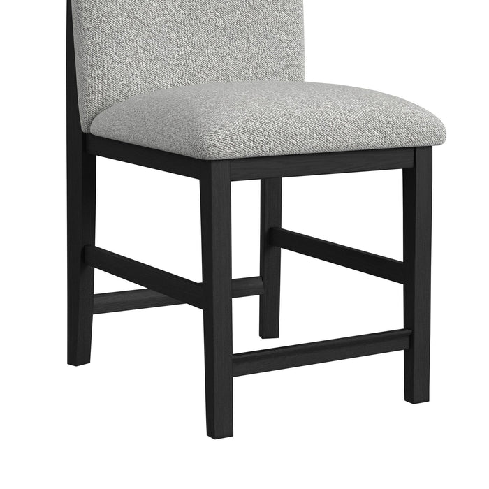 Portland - Round Back Counter Stool (Set of 2) - Black / Gray