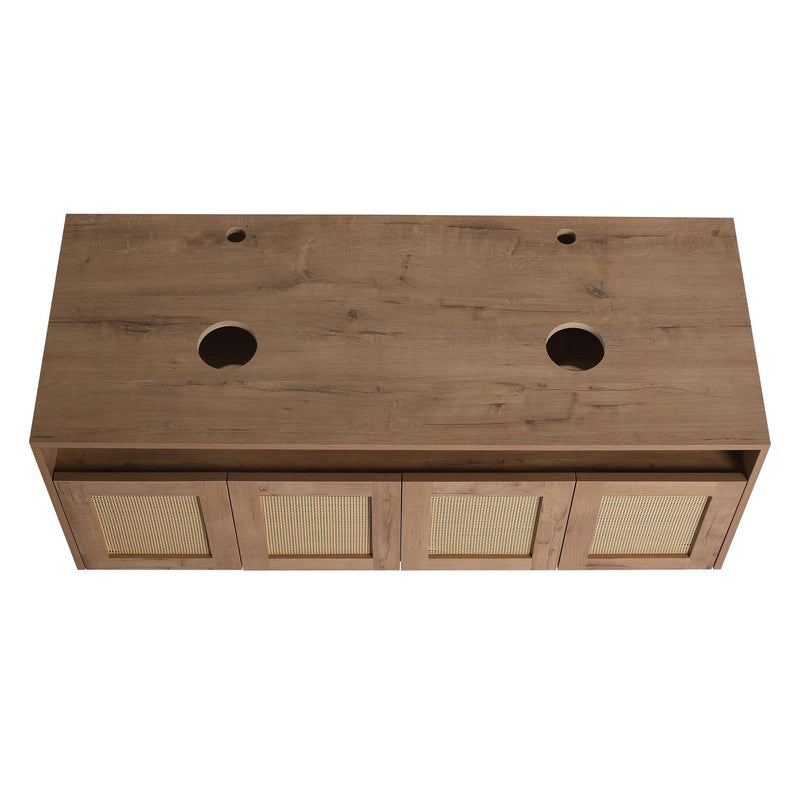 Bathroom Vanity & Art Sink And Side Cabinet, Float Mounting Design