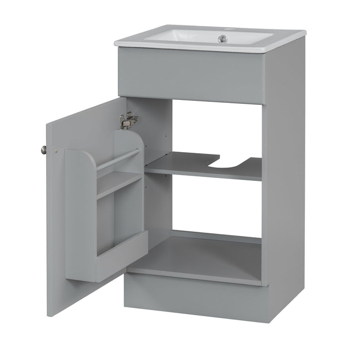 Bathroom Vanity With Sink, Cabinet With Adjustable Shelf