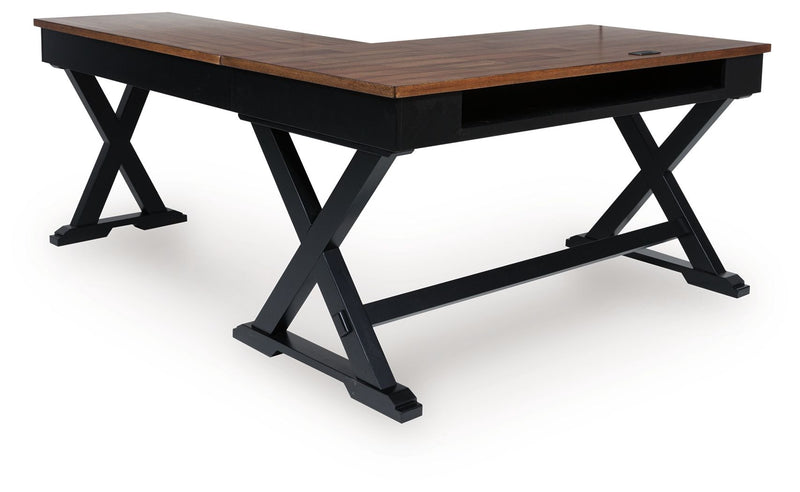 Wildenauer - Home Office Desk And Return - Brown / Black