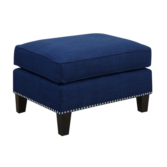 Erica 497 Ottoman W/Chrome Nail Heirloom Blue (ISTA 3)