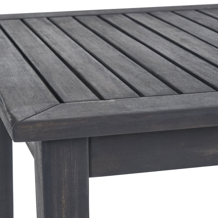 Outdoor Minimalist Acacia Wood Rectangle Bar Table