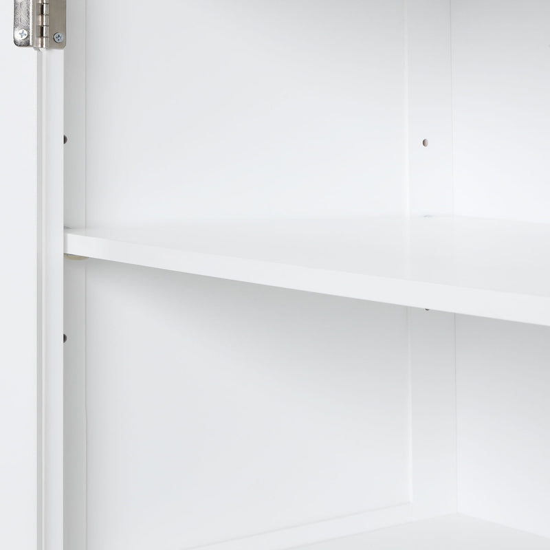 Tall Freestanding Bathroom Storage Cabinet With Adjustable Shelf And 2 Drawers