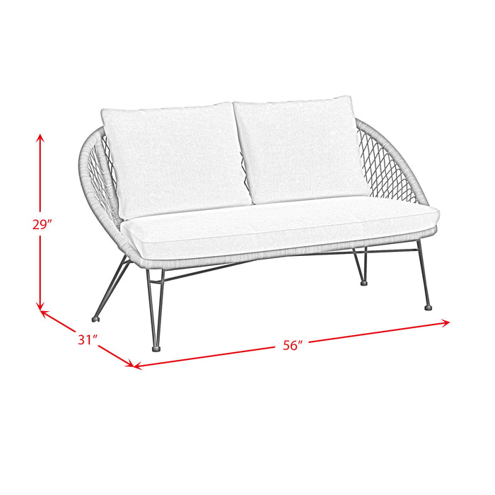 Grace - 4 Piece Outdoor Seating Set - Beige / Natural