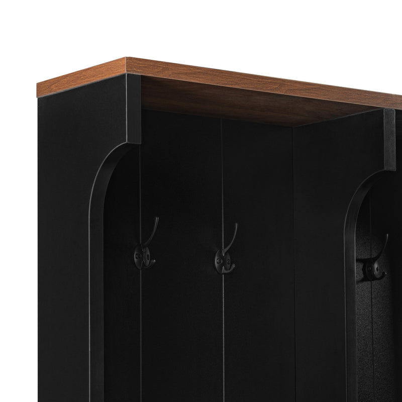 Hall Tree With Bench And Shoe Storage, 3 Large Drawers, Open Storage Shelves & Hooks