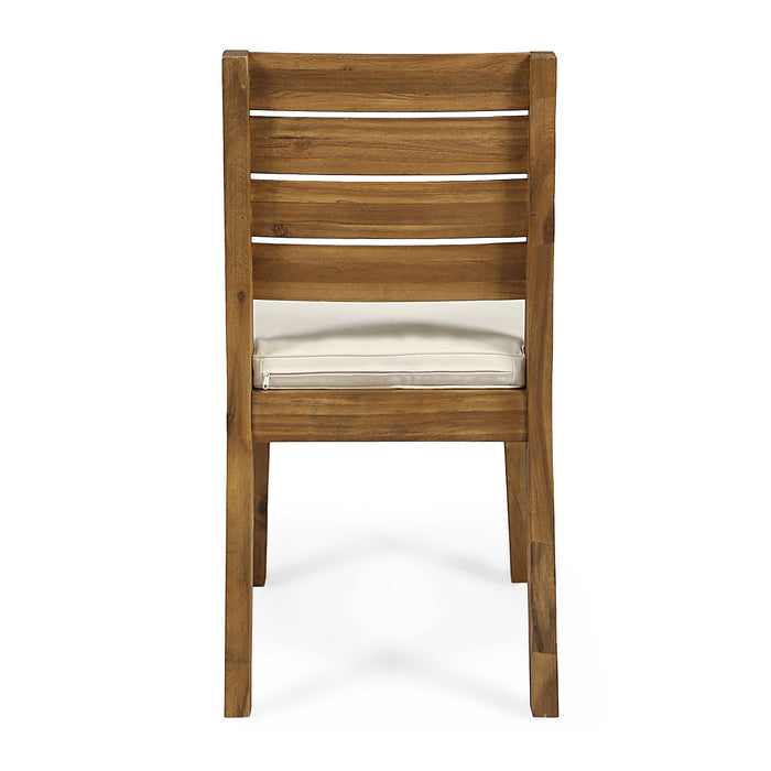 Outdoor Armless Dining Chair With Cushions