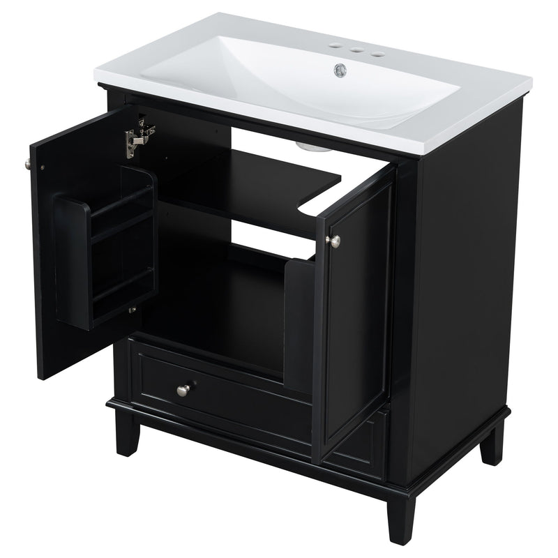 Modern Bathroom Vanity With Sink Combo, Multi Functional Cabinet With Doors And Drawer