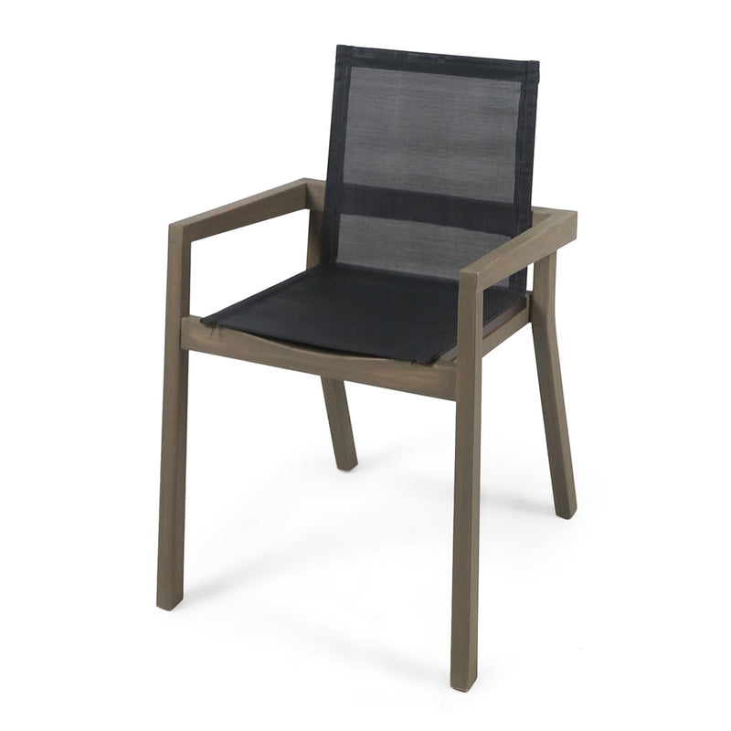 Belfast - Outdoor Dining Chair (Set of 2) With Mesh And Frame - Gray