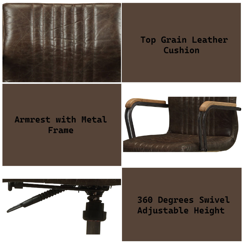 Joslin - Office Chair (Adjustable Height) - Chocolate