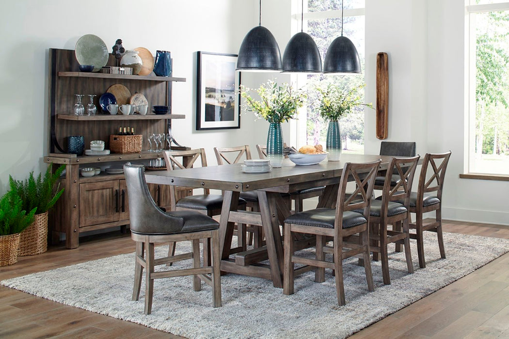 Lodge Dining - Counter Height Dining Table With Extensions - Siltstone
