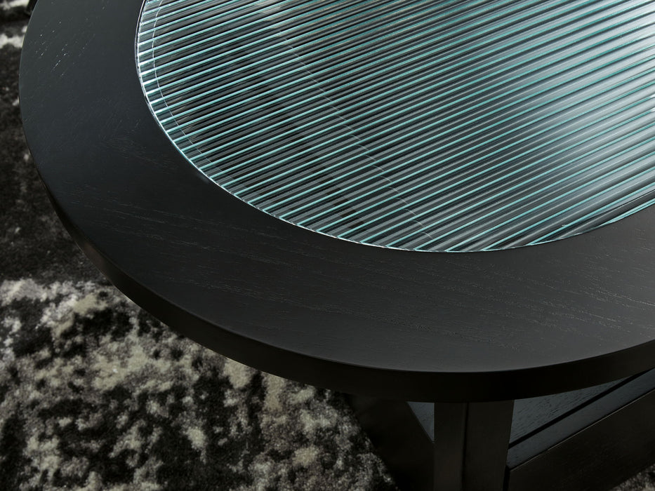 Winbardi - Oval Cocktail Table - Black