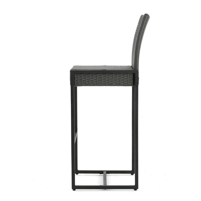 Outdoor Barstool With Hand Crafted Details (Set of 2)