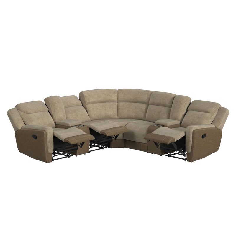 Hornet - 3 Piece Sectional Set With Console And 2 Recliners