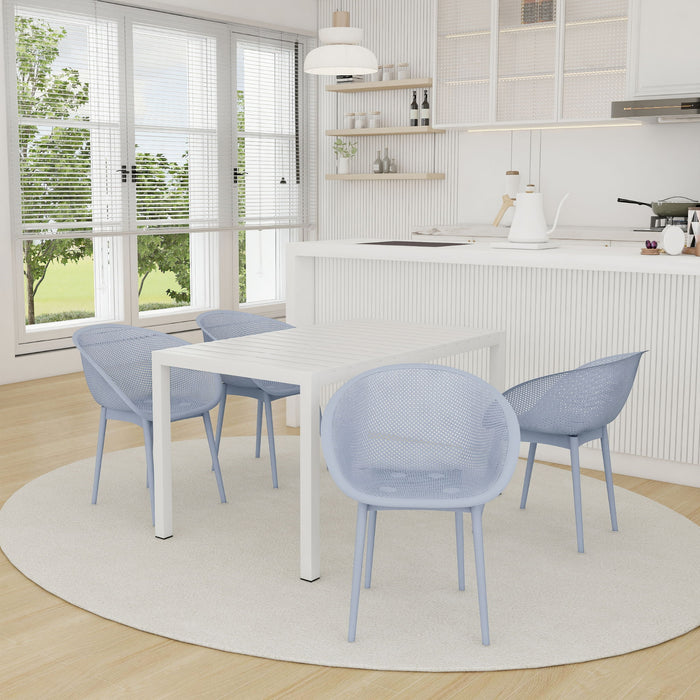 2 Piece Durable Single Chair With Hollow Out Design