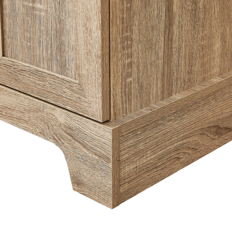 Storage Cabinet With Adjustable Shelves, 2 Doors, Rectangle Design For Bathroom