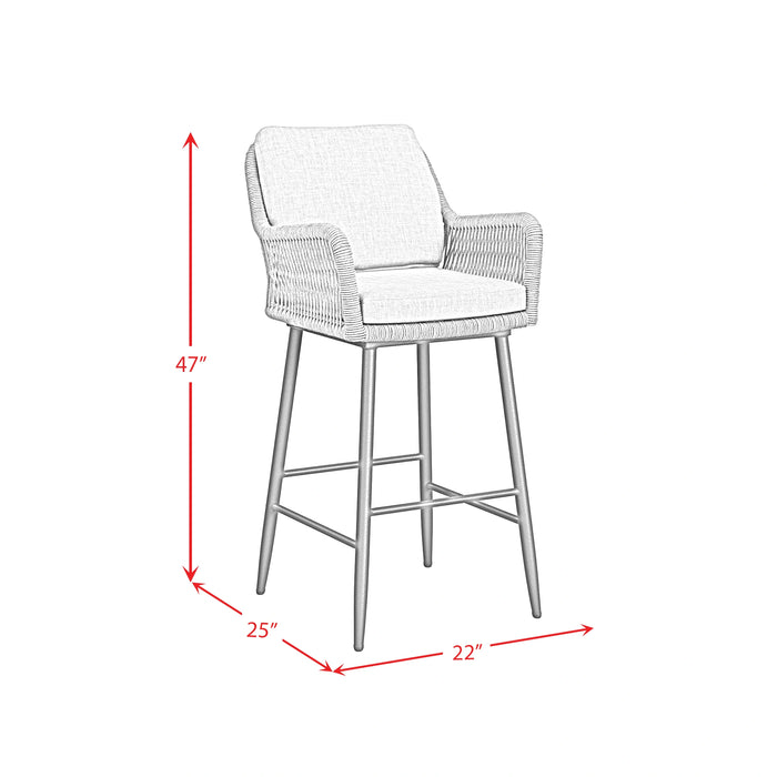 Bayhill Barstool with Grey Fabric in Black (2 Per Carton)