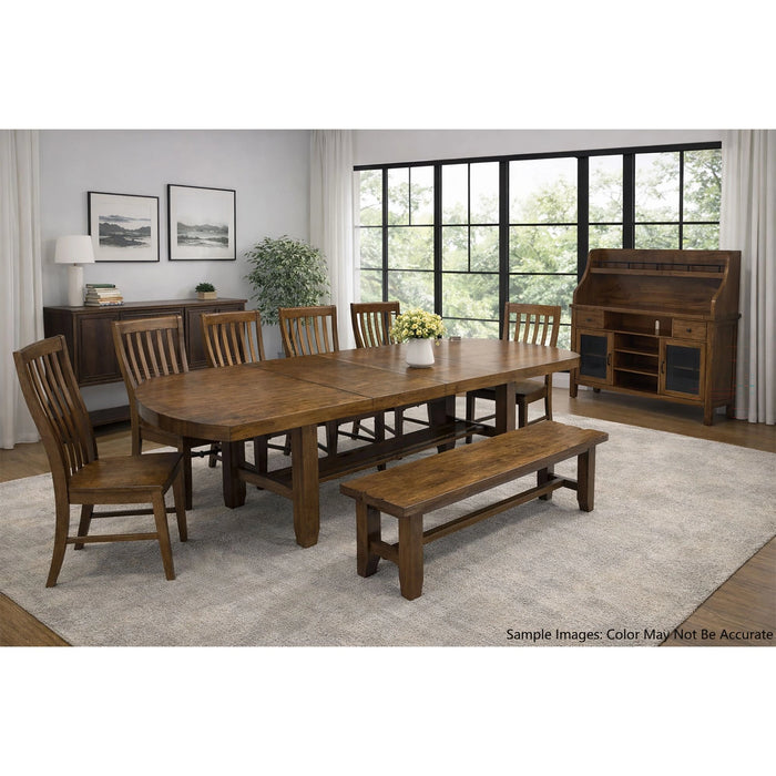 Gage Server and Hutch with Light in Chestnut