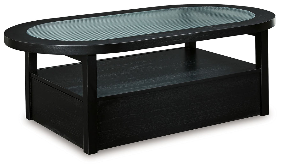 Winbardi - Oval Cocktail Table - Black