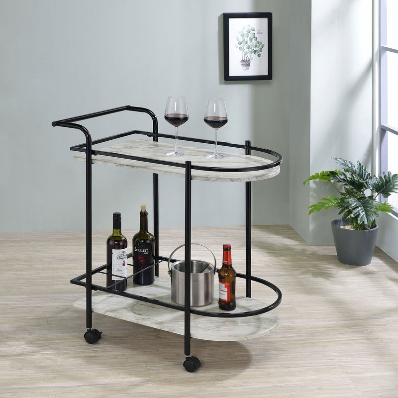Serving Cart With Wine Rack
