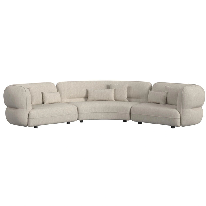 Four Seasons RHF Loveseat in Woolen Camel with 2 Pillows