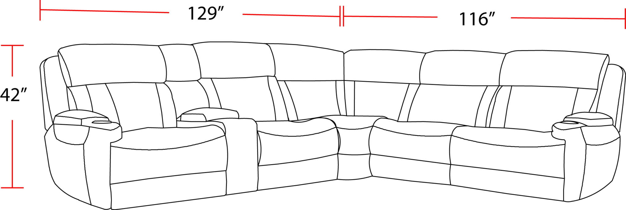 Dalton - Modular Power Reclining Sectional