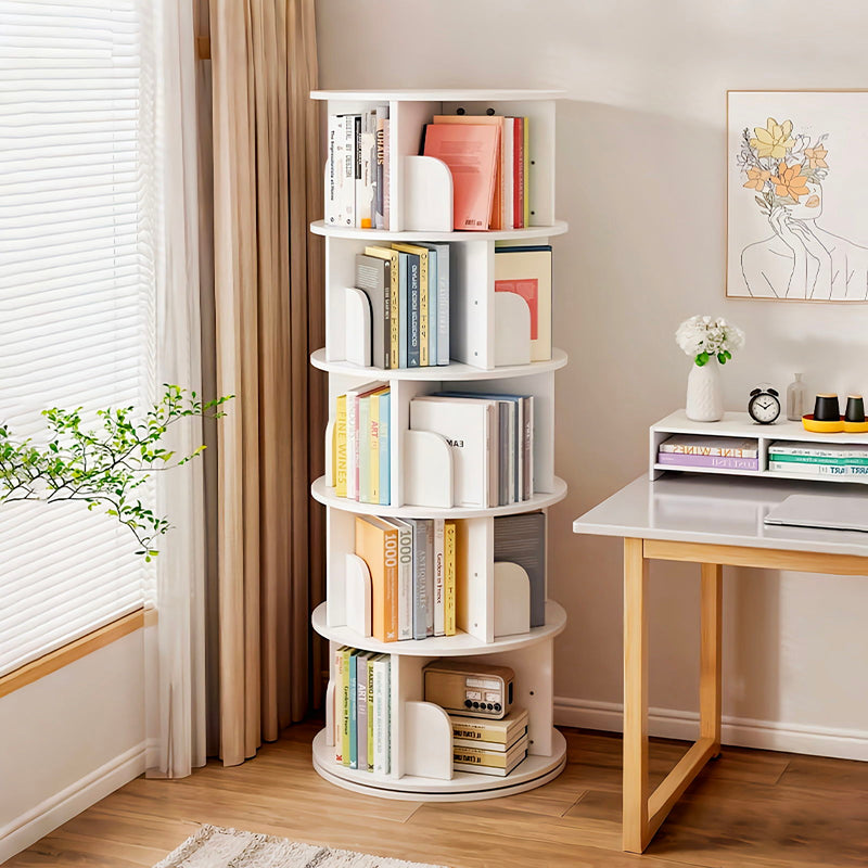 5 Tier Rotating Bookshelf, Spinning Design
