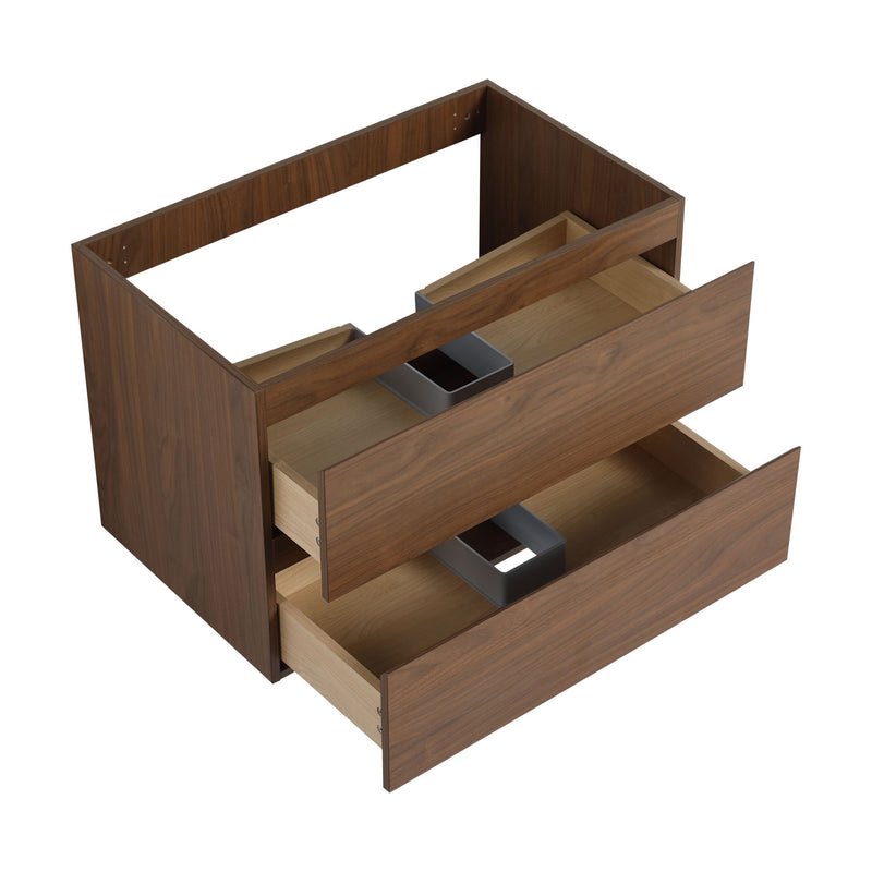 Wall Mounted Bathroom Vanity & Sink, 2 Soft Close Drawers