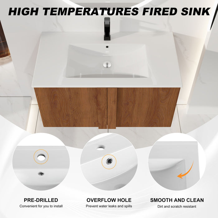 Floating Bathroom Vanity With Sink Combo
