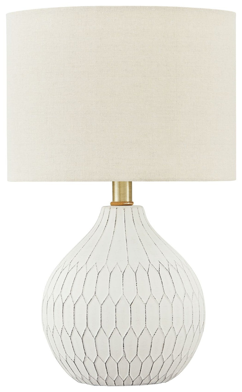 Wardmont - Ceramic Table Lamp  - White