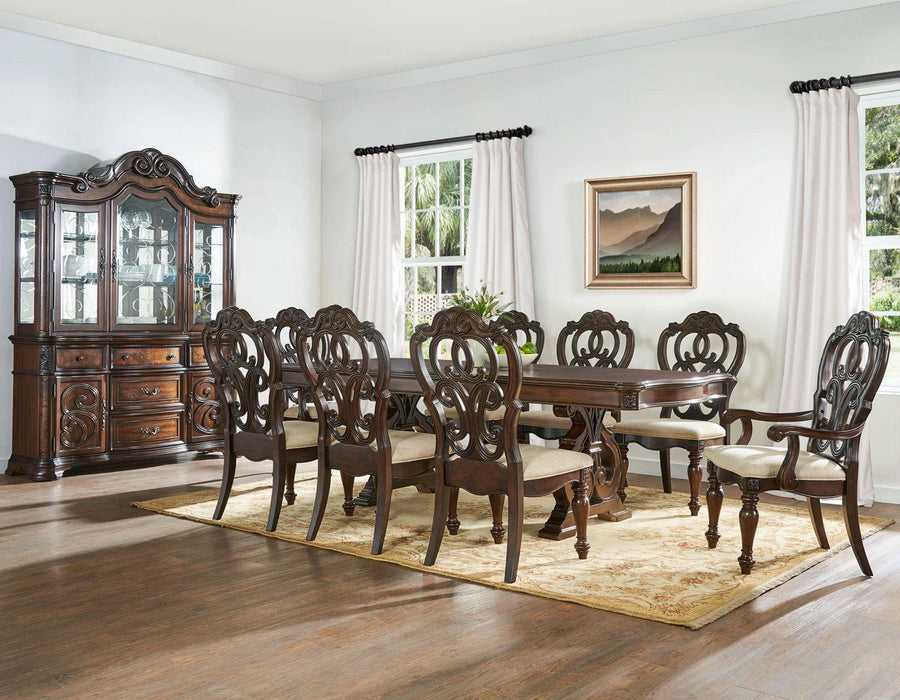 Steve Silver Royale Arm Chair in Brown Pecan (Set of 2)