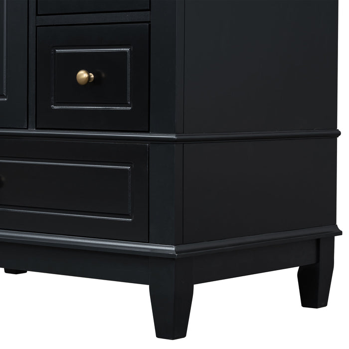 Freestanding Bathroom Vanity With Sink, Soft Close Door, 3 Drawers