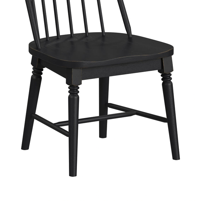 Heritage & Home Windsor Side Chair with Leveler in Black (2 Per Carton)