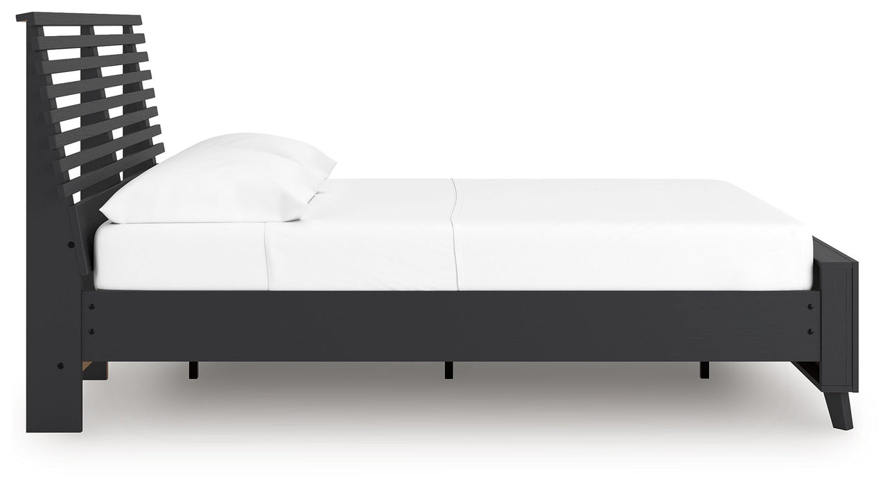 Danziar - Full Slat Panel Bed - Black
