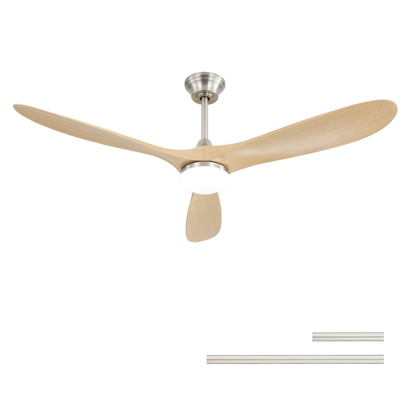 Smart Ceiling Fan With Lights, 3 Blades, Reversible Quiet DC Motor For Indoor